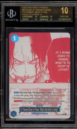 One Piece CCG If I Bowed to Power/Point in LivingU OP13-057 BGS 10 BLACK LABEL - Image 1