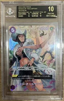 One Piece Kingdoms of Intrigue Ms. All Sunday JPN OP04-064 SP BGS 10 Black Label - Image 1
