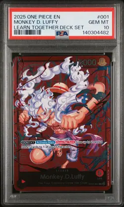 2025 ONE PIECE LEARN TOGETHER DECK SET #001 MONKEY D. LUFFY PSA 10 - Image 1