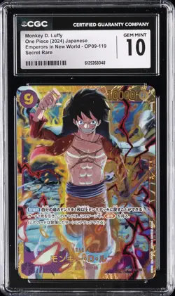 2024 ONE PIECE JPN MPERORS IN NEW WORLD SECRET MONKEY D. LUFFY CGC 10 GEM MINT - Image 1