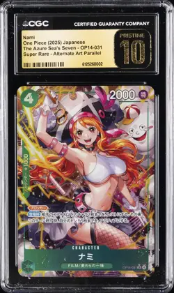 2025 ONE PIECE JPN SEA'S SEVEN, SUPER RARE-ALT. ART NAMI CGC 10 PRISTINE - Image 1