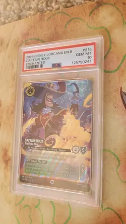 Disney Lorcana - Captain Hook - The Pirate King (Enchanted) EN8 - PSA GEM MT 10 - Image 1