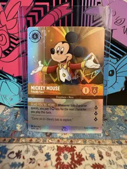 Mickey Mouse Friendly Face 18/P1 Disney Lorcana D100 Enchanted Foil Promo - Image 1