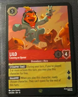 Disney Lorcana Lilo Causing an Uproar Cold Foil 137/204 Reign of Jafar - Image 1