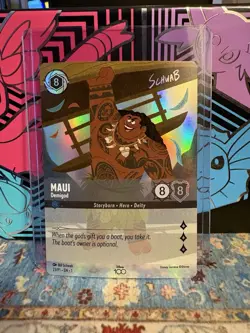 Maui - Demigod 23 D100 Alternate Art Disney100 Promo Lorcana Card - Image 1
