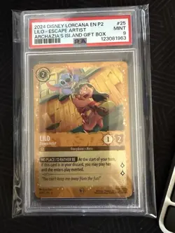 2024 DISNEY LORCANA EN P2-PROMO #25 LILO - ESCAPE ARTIST TAG 9 - Image 1