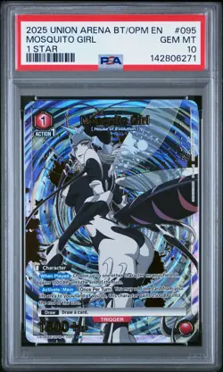 Union Arena TCG Mosquito Girl Alt Art Holo PSA 10 Gem Mint One Punch Man - Image 1