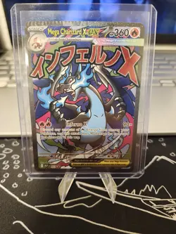 Mega Charizard X Ex #023 UPC Black Star Promo Error Crimped Card NM - Image 1