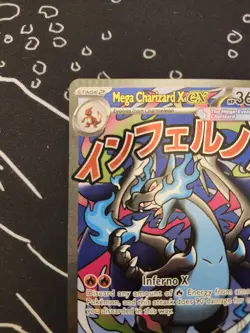 Mega Charizard X Ex #023 UPC Black Star Promo Error Crimped Card NM - Image 2