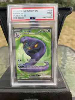 Arbok EX Full Art Pokemon Card TCG Scarlet Violet 185/165 Holo Ultra Rare PSA 9 - Image 1