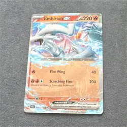 Pokemon Reshiram EX 030/159 220HP Dragon Fire Wing Scorching Fire Card - Image 1