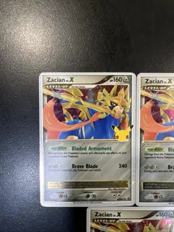 Pokemon TCG Zacian Lv. X Black Star Promo Card SWSH135 Excellent Condition x3 - Image 2