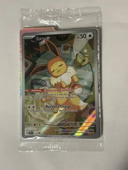 Pokemon Eevee SVP173 Scarlet & Violet Promo Sealed w/ Eeveelution Card Sleeves - Image 1