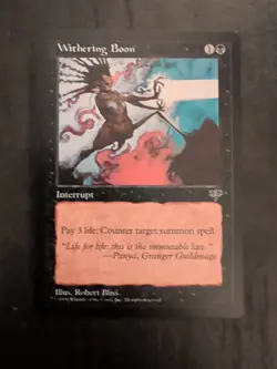 MTG Withering Boon – Mirage – Vintage Magic The Gathering Card - Image 1