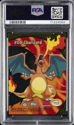 2000 TOPPS POKEMON TV ANIMATION CLEAR CARDS #PC3 CHARIZARD PSA 10 - Image 2