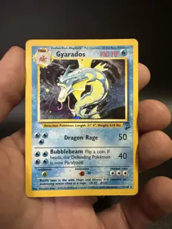 Pokemon TCG Gyarados Holo Rare Card 7/130 Base Set 2 - Image 1