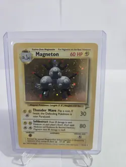 Pokemon TCG Magneton Base Set 2 009/130 Holo Rare 60 HP Card English - Image 1
