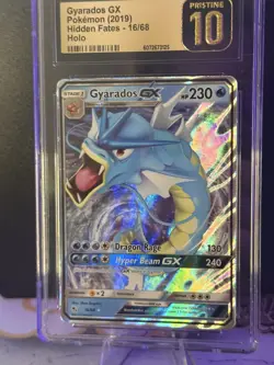 CGC Pristine 10 Gyarados GX 16/68 Hidden Fates Holo Pokemon Card - Image 2