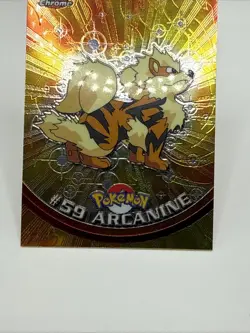 2000 Topps Chrome Pokemon Card ARCANINE #59 - Image 3