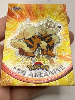 2000 Topps Chrome Pokemon Card ARCANINE #59 - Image 4