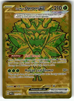 Teal Mask Ogerpon ex - 177/131 SV: Prismatic Evolutions NM Pokemon Card TCG - Image 1