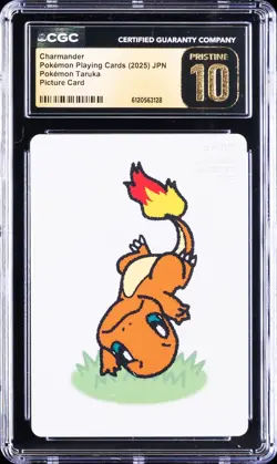 2025 POKEMON PLAYING CARDS JPN CHARMANDER CGC 10 PRISTINE - Image 1