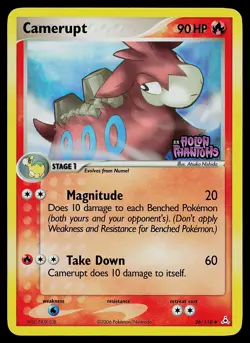 Pokemon Card - Camerupt Holon Phantoms 36/110 Uncommon Reverse Holo STAMPED - Image 1