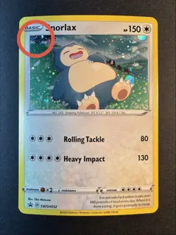 Snorlax - SWSH032 Black Star Promo - Partial Corner SWIRL Pokemon Card - LP - Image 1