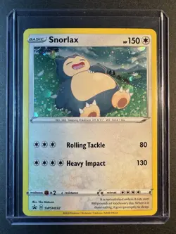 Snorlax - SWSH032 Black Star Promo - Partial Corner SWIRL Pokemon Card - LP - Image 5