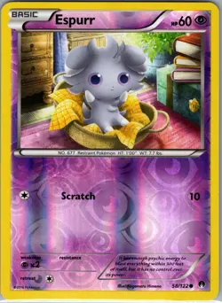 Espurr 58/122 Reverse Holo XY - BREAKpoint - Pokemon Card - NM - Image 1
