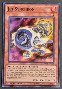 Yugioh TCG - 1x Jet Synchron - SDSE-EN001 - NM - 1st Edition Super Rare - 2015 - Image 1