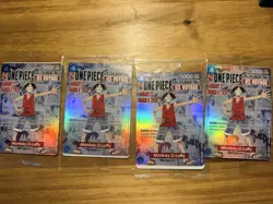 🏀4 Piece Monkey.D.Luffy US College Basketball Promo Cards *SEALED* - Image 1