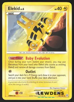 Elekid - 48/130 - Uncommon - Diamond & Pearl Base - Pokemon Card - 2 - Image 1