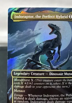Magic The Gathering (MTG) Indoraptor, the Perfect Hybrid (Borderless Foil) - Image 3