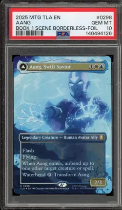 Magic MTG Aang, Swift Savior Avatar Book 1 Scene Borderless Foil #0298 PSA 10 - Image 1