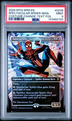 2025 MTG MARVEL'S SPIDER-MAN #0239 SPECTACULAR SPIDER-MAN PSA 9 - Image 1