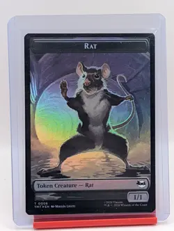 Rat // Copy Double-Sided Token #6 // 1 (Foil) Magic Teenage Mutant Ninja Turtles - Image 1