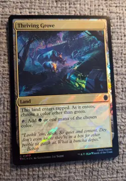 THRIVING GROVE ~ NM ~ MTG - 0077 TMC Ninja Turtles TMNT SURGE FOIL - Image 1