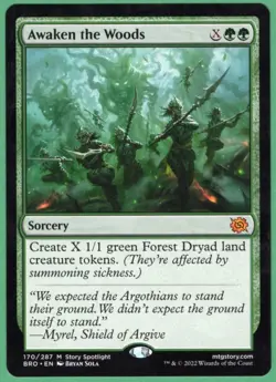 MTG Awaken the Woods (Brother's War) 0170 B - Image 1