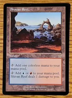 MTG Magic the Gathering Apocalypse Regular Rare English SHIVAN REEF x1 1x LP/NM - Image 1