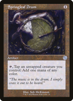 Springleaf Drum (FOIL) x1 - MTG The Brothers' War Retro Artifacts BRR #55 - Image 1