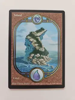 Island Unglued LP Magic Gathering MtG Basic Land U 85/94 Full Art Daren Bader - Image 1