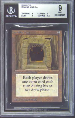1993 MAGIC THE GATHERING ALPHA HOWLING MINE BGS 9 - Image 1