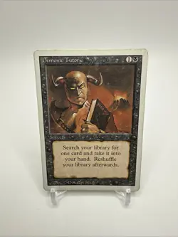 Demonic Tutor – Revised Edition (1994) – MTG Black Sorcery – Vintage - Played ++ - Image 1