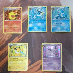 chun_432381 Pokemon TCG Lot Flareon Vaporeon Glaceon Jolteon Espeon - Image 1