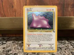 Pokemon TCG Ditto Fossil 3/62 Holo Unlimited Rare Card MP - Image 1