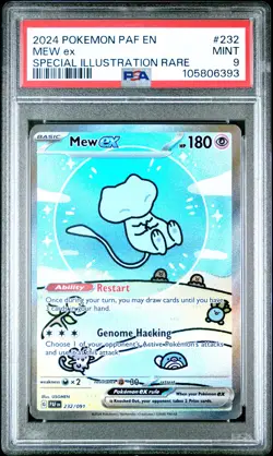 Tcg 2024 Pokemon Paf En-Paldean Fates Mew Ex #232 PSA 9 - Image 1