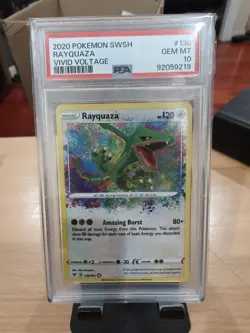 PSA 10 - Rayquaza 138/185 Rainbow Rare - Pokemon Vivid Voltage 2020 - Image 1