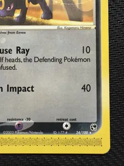 Pokemon TCG Umbreon Card 24/100 Rare, EX Sandstorm 2003, Vintage, LP Condition - Image 4