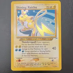Pokemon Shining Raichu Neo Destiny 111/105 Secret Rare Holo 2000 Unlimited - Image 1